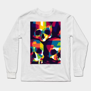 Skulls Pop Art Long Sleeve T-Shirt